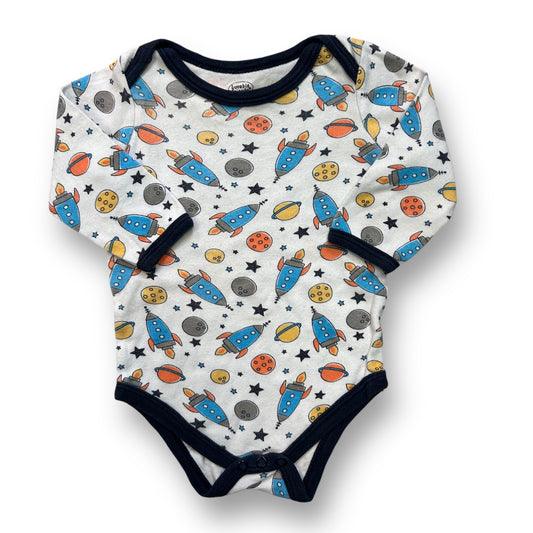 Baby Boys Size 3-6 Months Outer Space Rocket Long Sleeve Bodysuit
