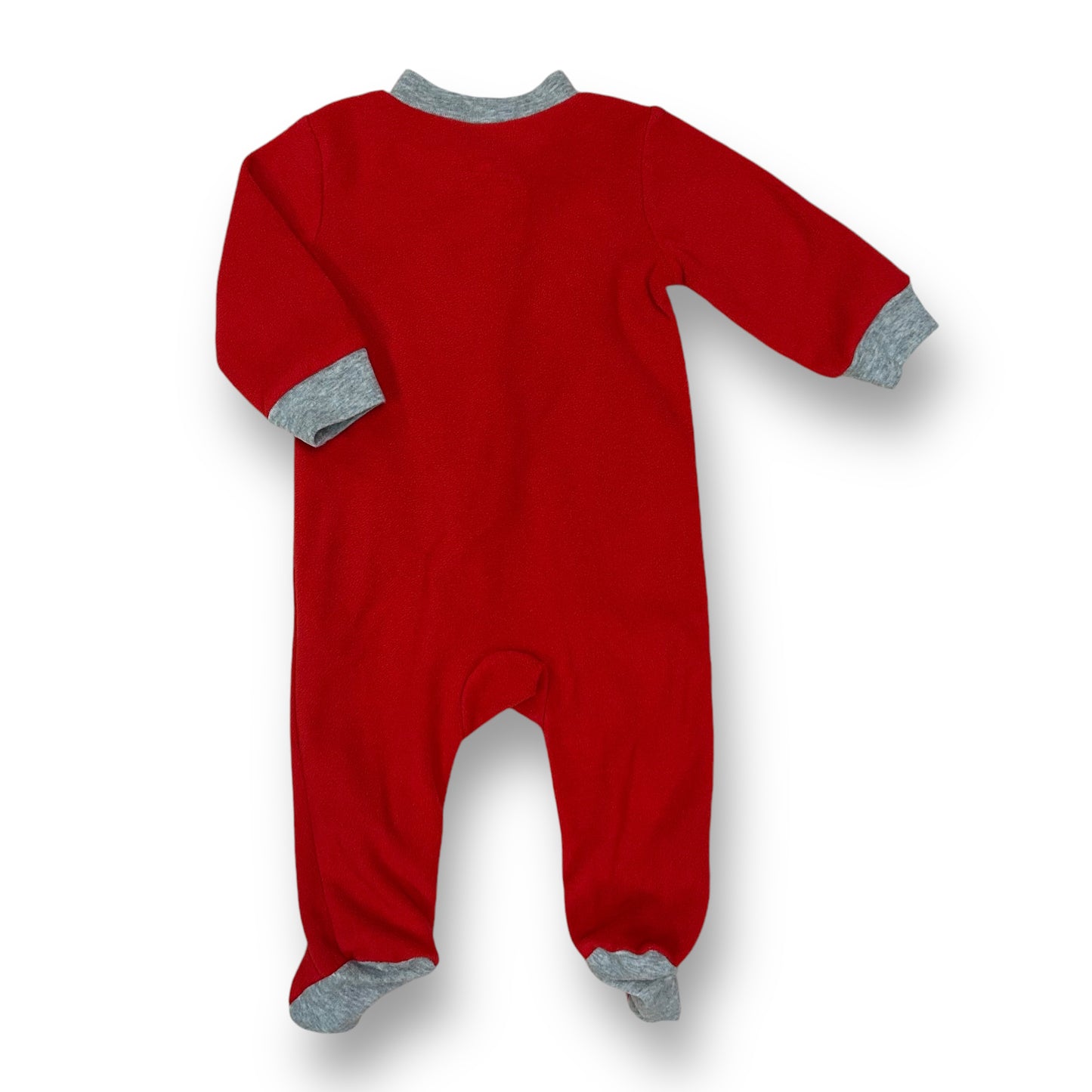 Carter's Baby Boy Size 6 Months Red Fleece Reindeer Christmas Footie Pajamas