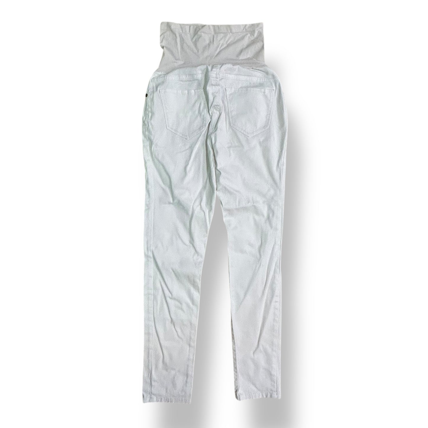 Motherhood Size M White Full Panel Skinny Fit Maternity Jeans