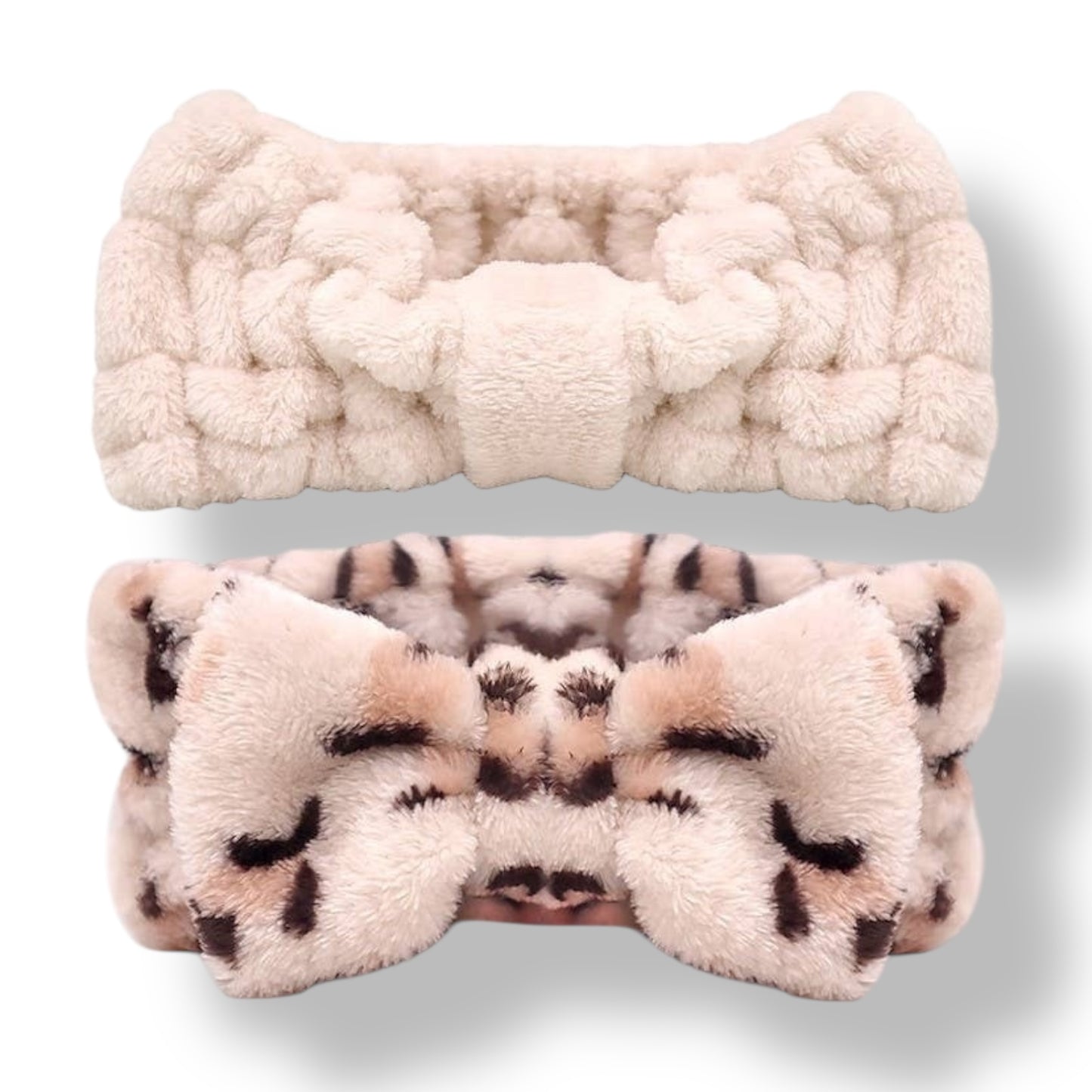 NEW! Bath & Shower Skincare Routine Plush Headband Cosmetic Cleansing 2 Pc Set