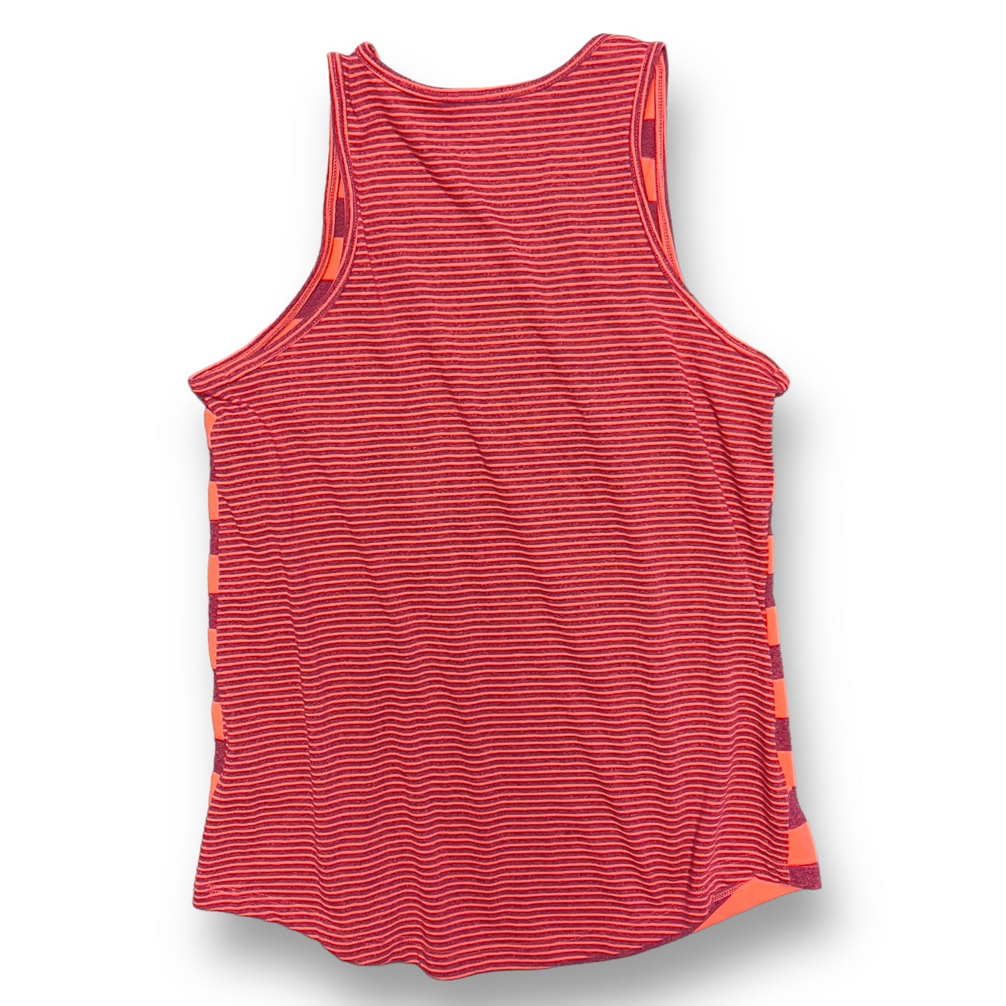 Reebok Girls Size 12/14 Youth Striped Pink & Orange Activewear Athletic Tank