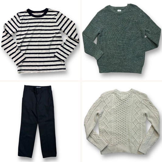 Youth Boy Size 10 Bundle Mixed Lot Gap Crewcuts Sweaters, Pants, and Top