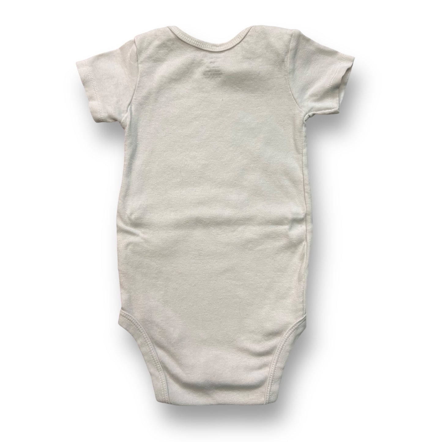 Carter's Size 12 Months White Short Sleeve Snap Bottom Bodysuit