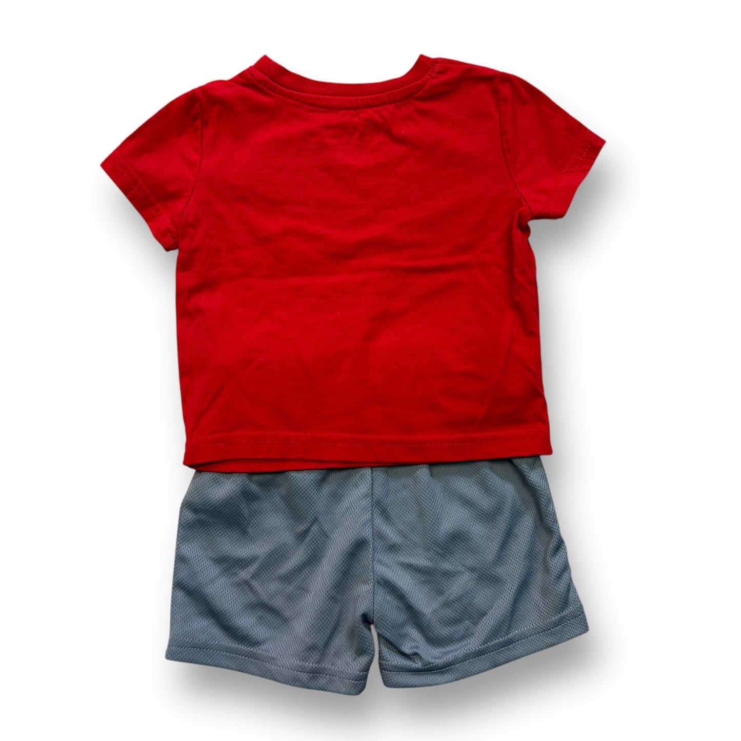 Champion Toddler Boy Size 18 Months Red and Gray Shirt and Shorts Outfit