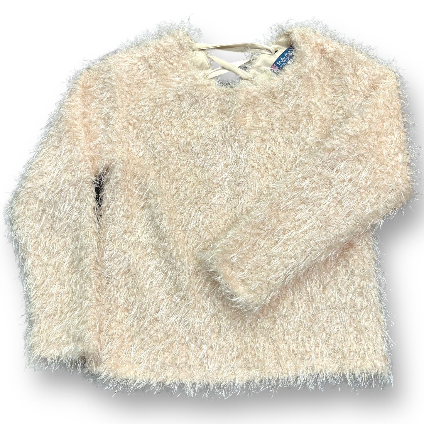 Truly Me by Sara Sara Girls Size 10 Youth Soft Shimmery Faux Fur Sweater