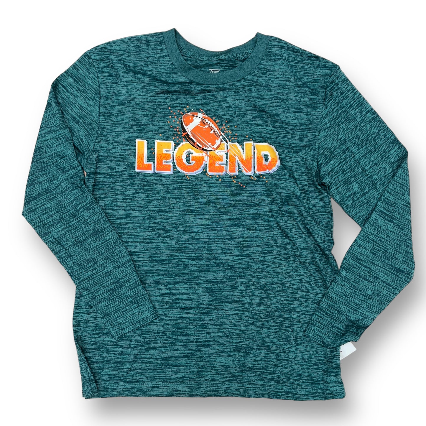 NEW! Youth Boys Size 14/16 YLG Green Long Sleeve Athletic Football Shirt