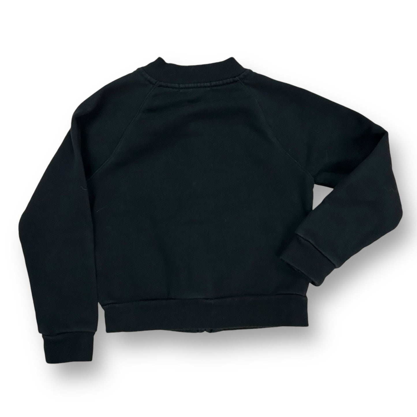 Gap Kids Size 4/5 Girls Black and Gray Full Zip Cotton Sweatshirt with Pockets