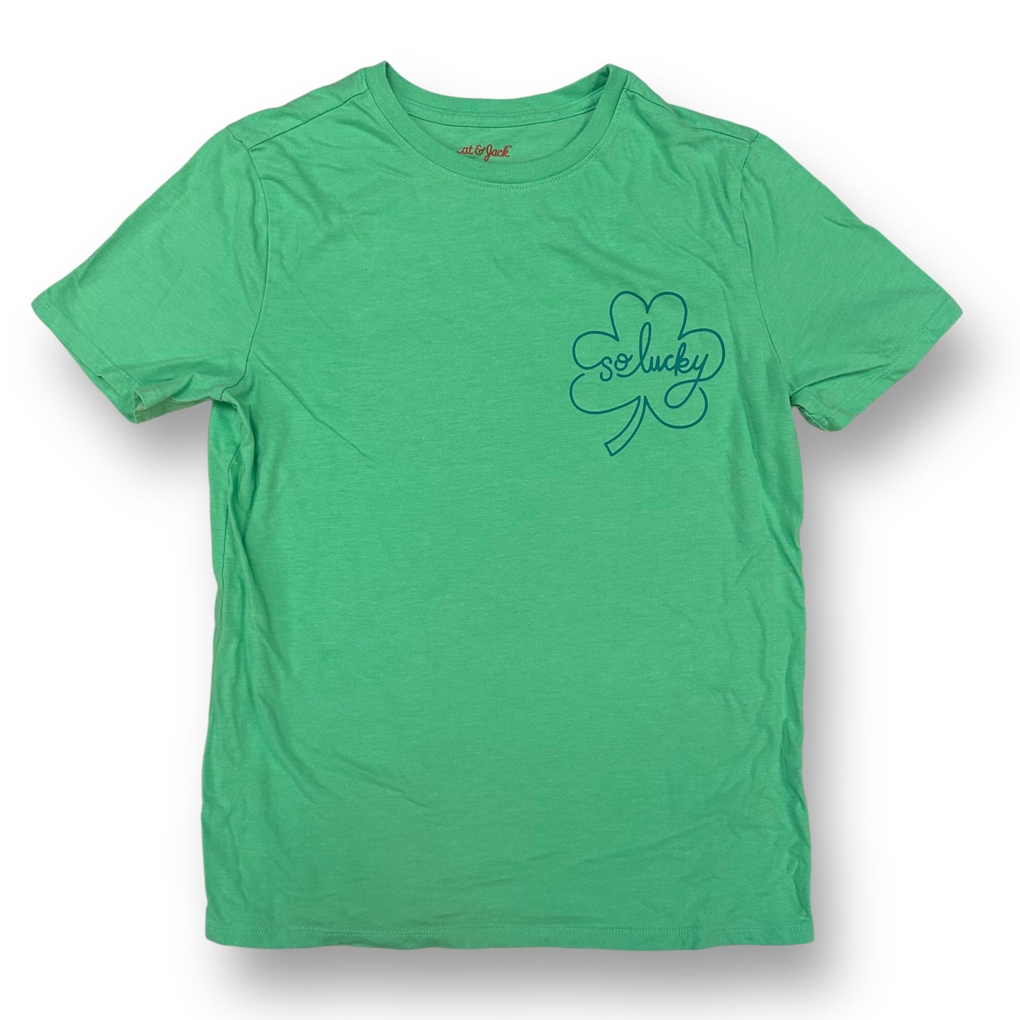 Youth Boys Size 14 YXL St. Patrick's Day Lucky Shamrock Short Sleeve Tee