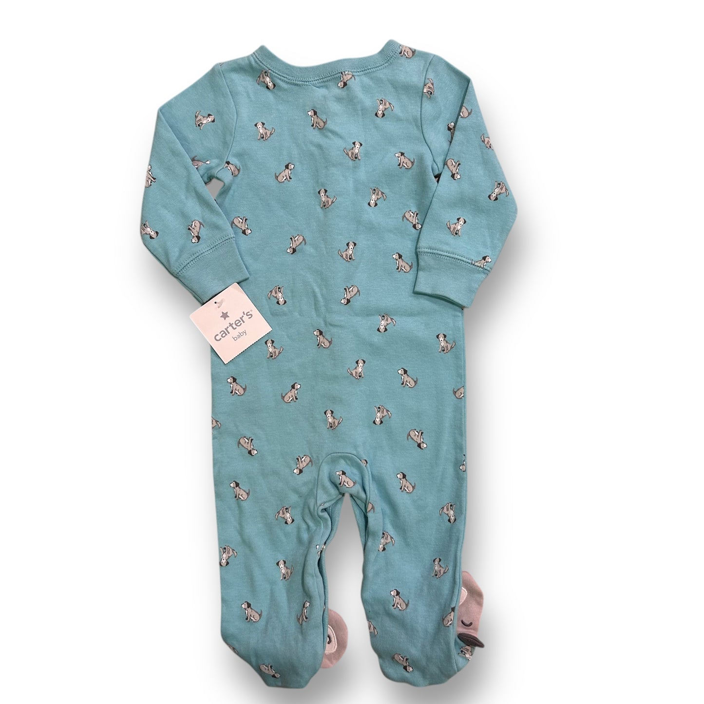 NEW! Carter's Baby Boy Size 9 Months Blue Romper Snap-Up Puppy One Piece