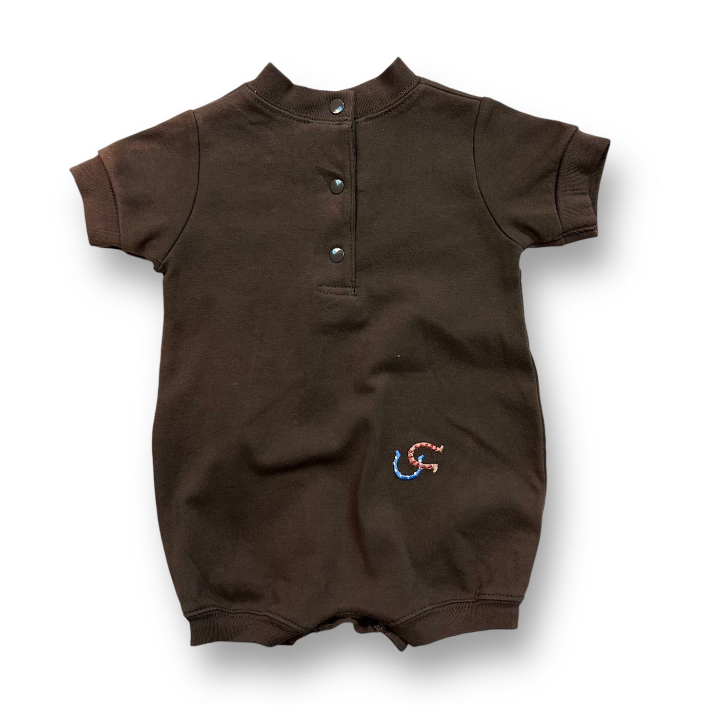 Baby Boys One Piece Size 0-3 Months Snap Bottom Embroidered Cowboy Romper