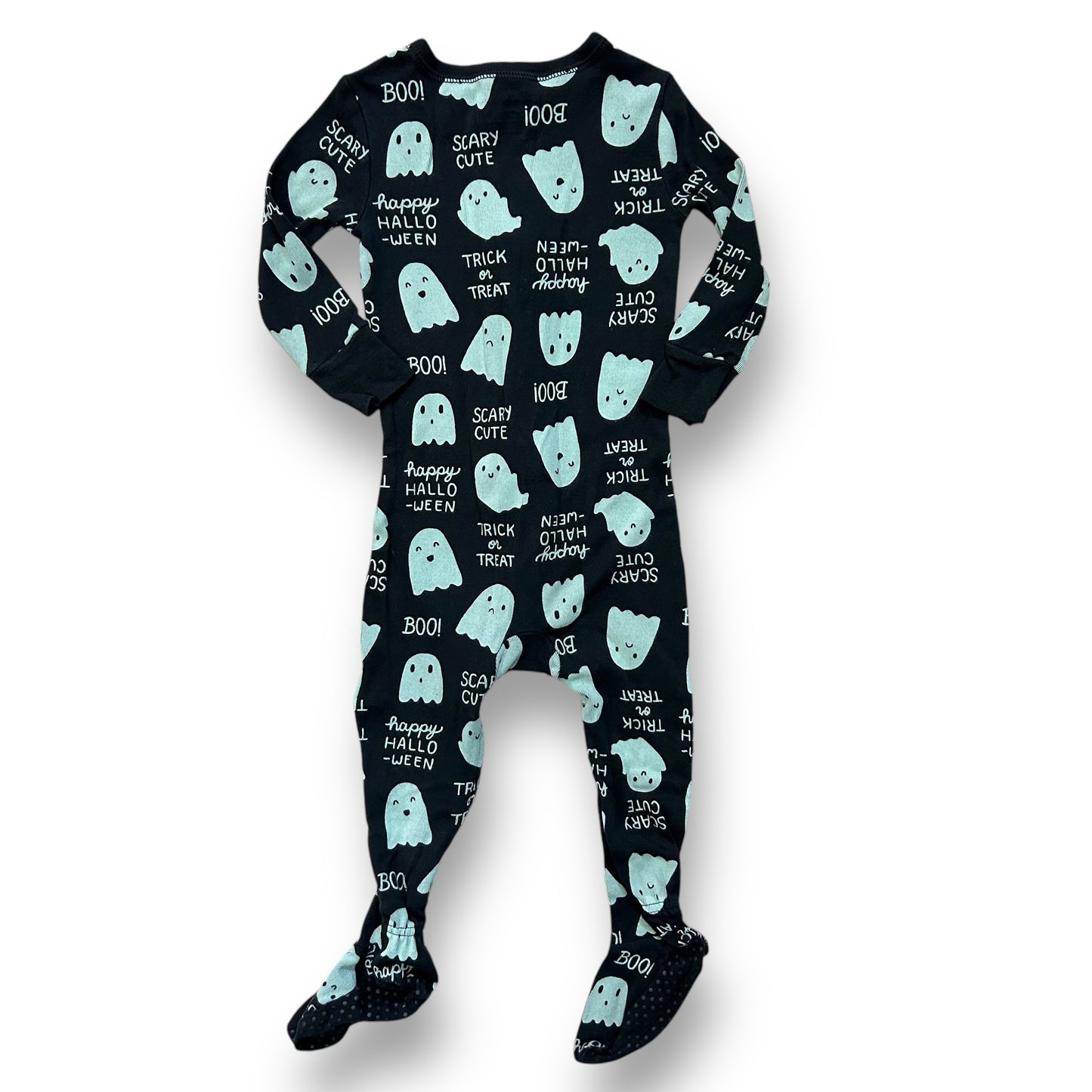 Old Navy Boys Size 18-24 Months Glow-in-the-Dark Halloween Footie Pajamas