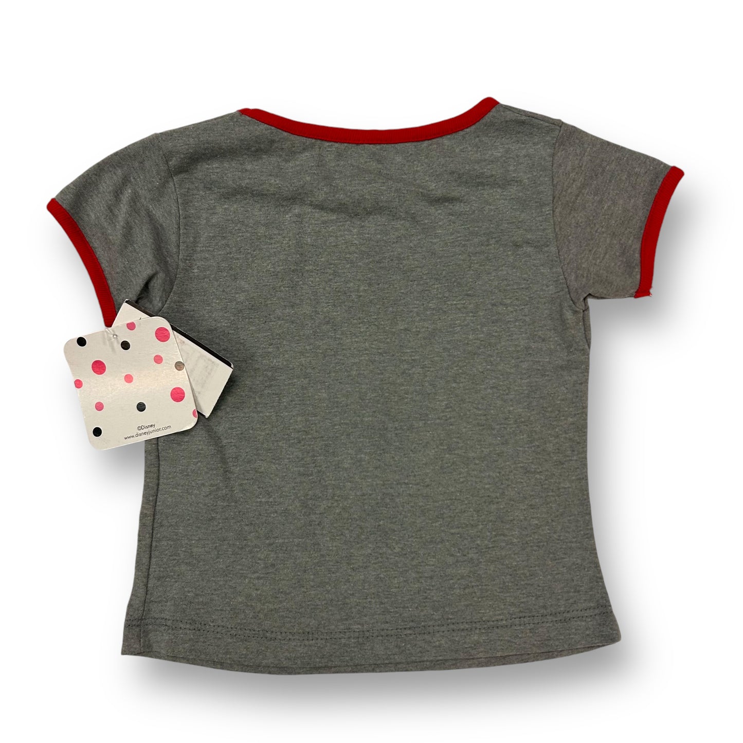 NEW! Girls Disney Junior Size 12 Months Red & Gray Minnie Mouse Holiday Shirt