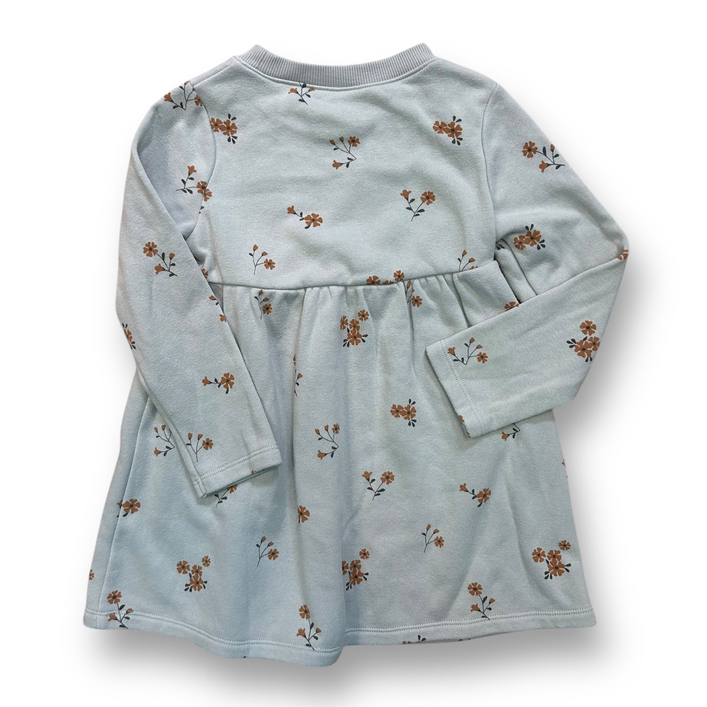 Toddler Girls Size 3T Light Blue Fleece Lined Long Sleeve Comfy Dress