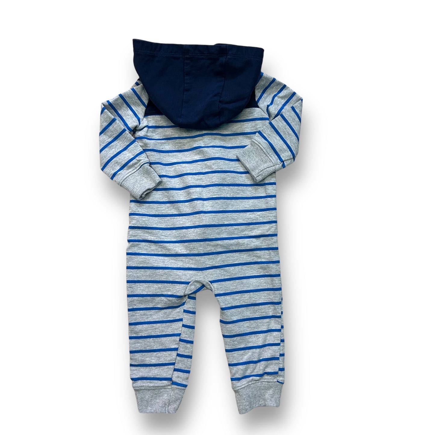 Carter's Boys Size 12 Months One Piece Charming Little Guy Zip Up Hooded Romper