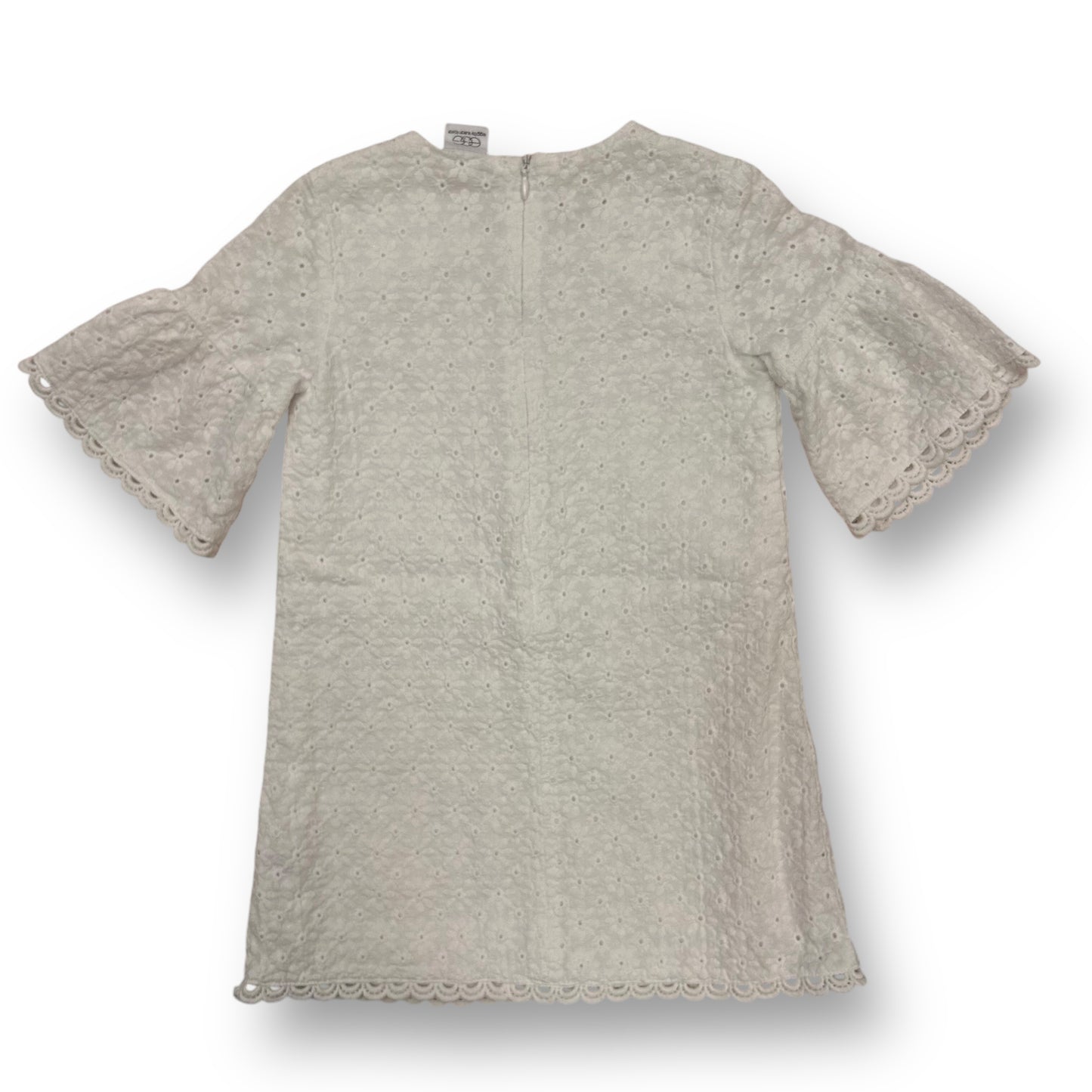 EG&G Girls Size 4 Ruffle Sleeve White Eyelet Dress