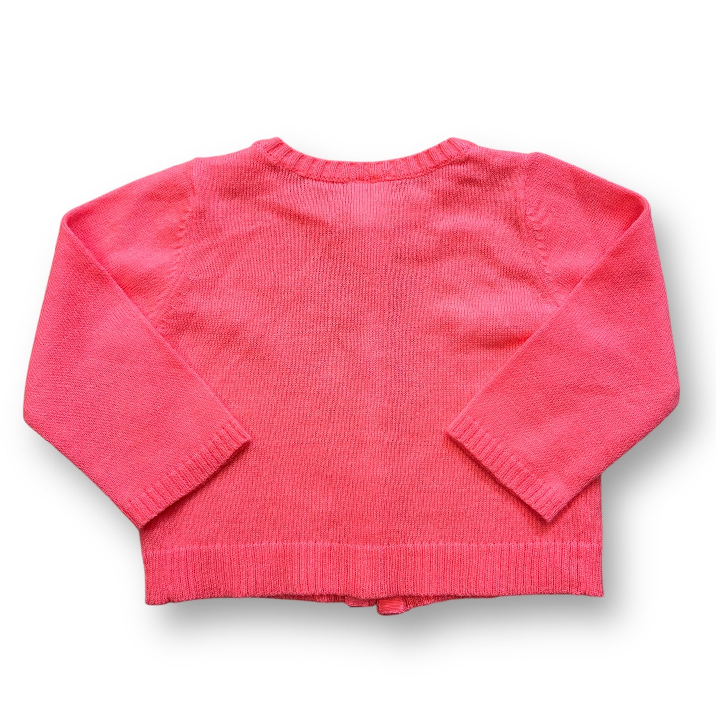 Girls Carter's Size 9 Months Bright Pink Knit Cardigan Sweater