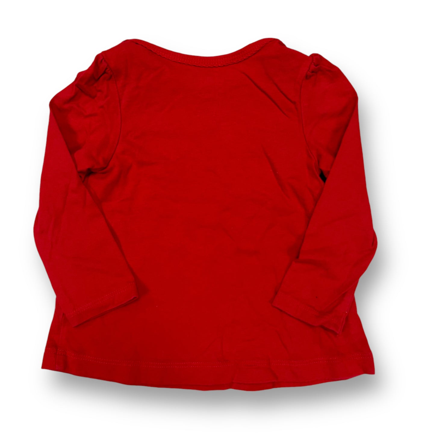 Carter's Baby Girls Size 12 Months Red Snowflake Holiday Penguin Shirt