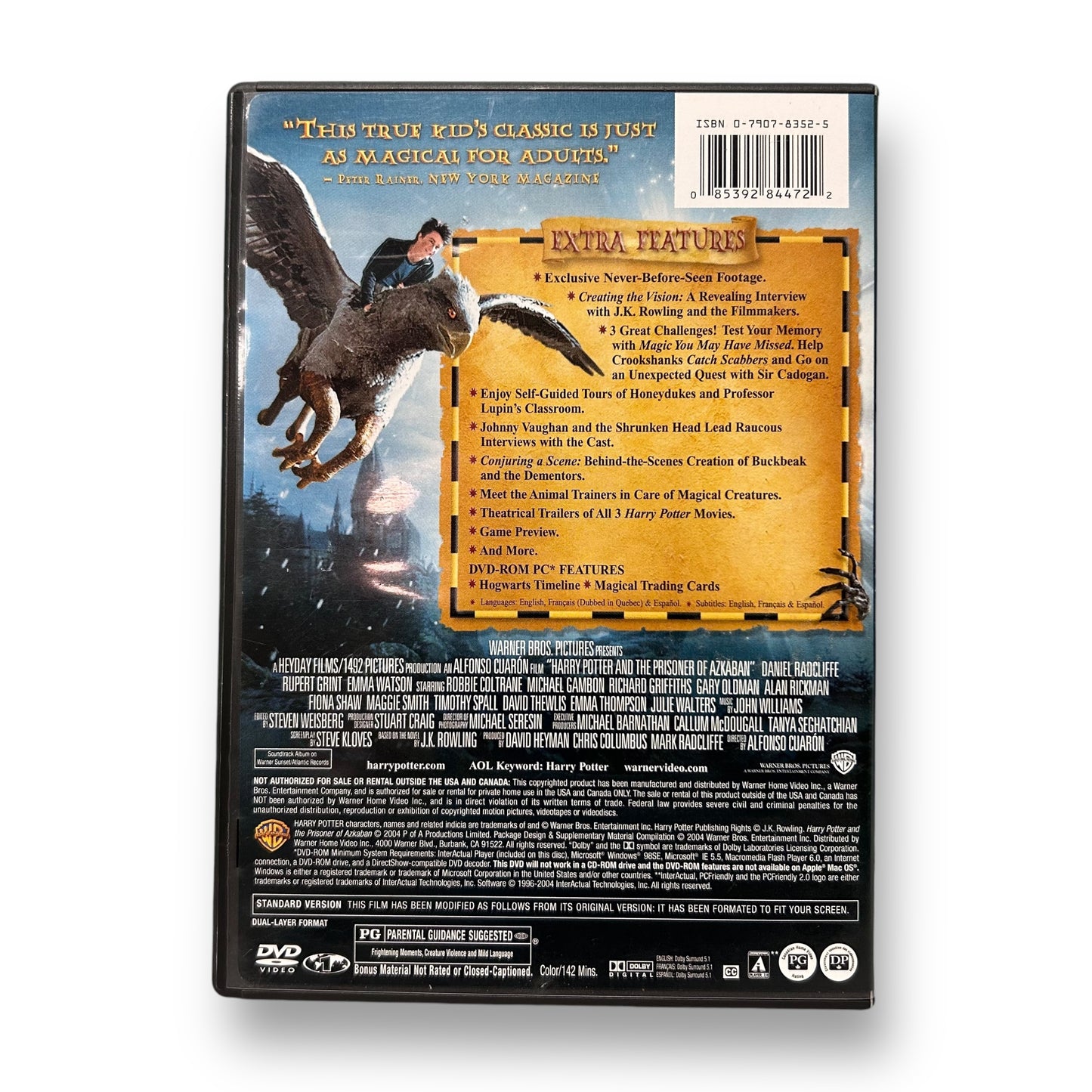 Harry Potter and the Prisoner of Azkaban DVD 2-Disc Full Screen Edition