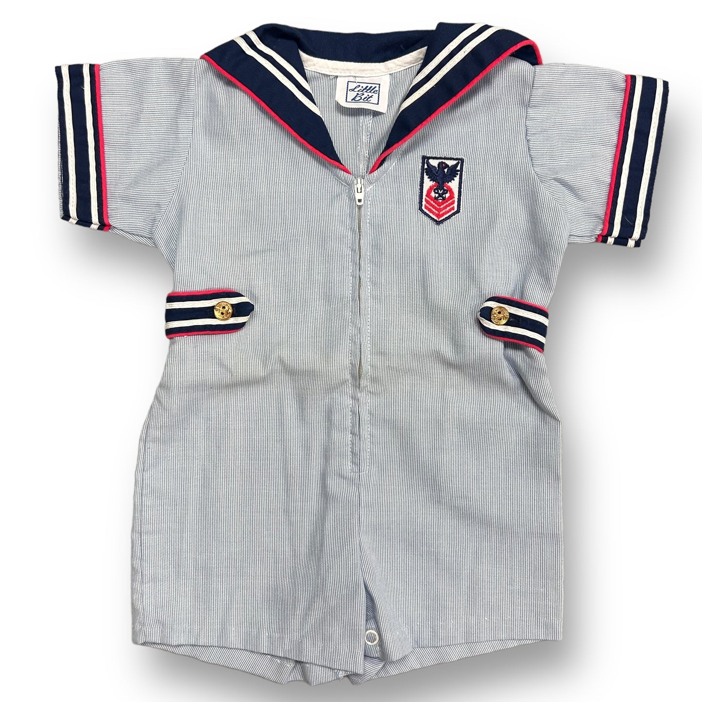Boys Size 18 Months Boutique Romper Snap-Bottom Sailor Outfit