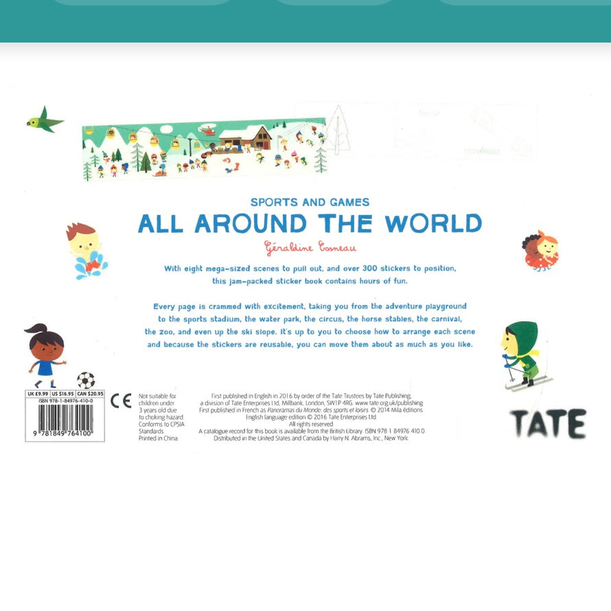 NEW! Colorforms Sports and Games All Around the World Reusable Sticker Book