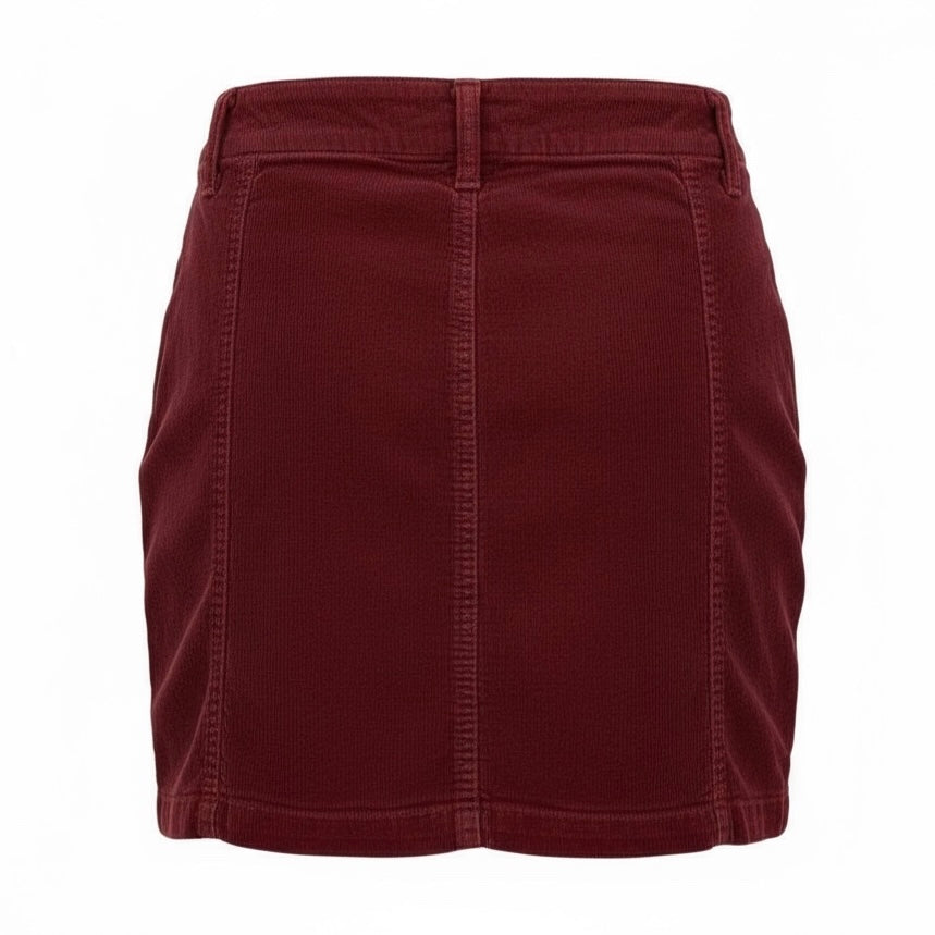 H&M Corduroy Skirt Women's Size Small Adjustable Waist with Buttons