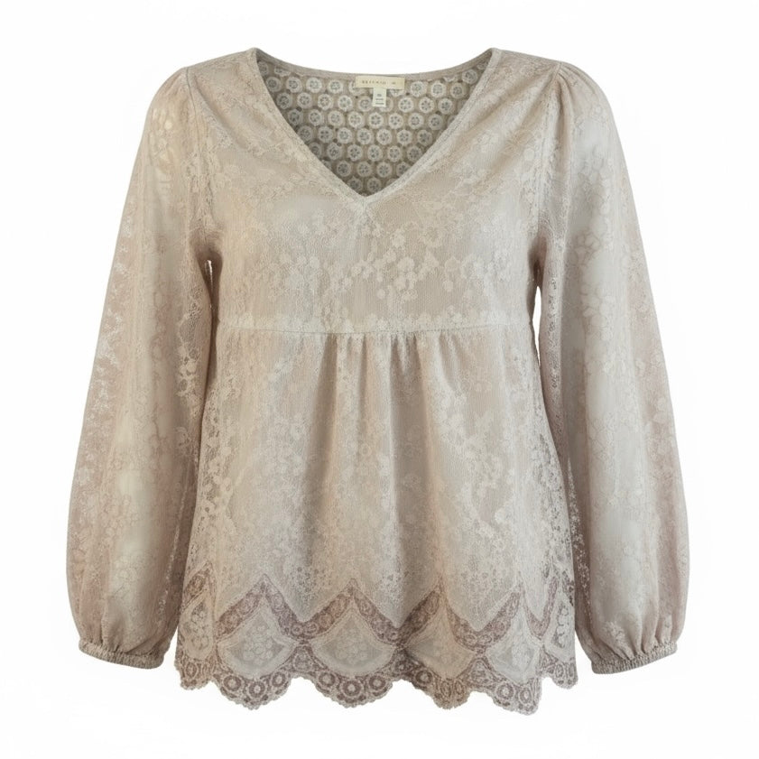 Altar'd State Women's Size Small Pink Blush Boho Style Blouse