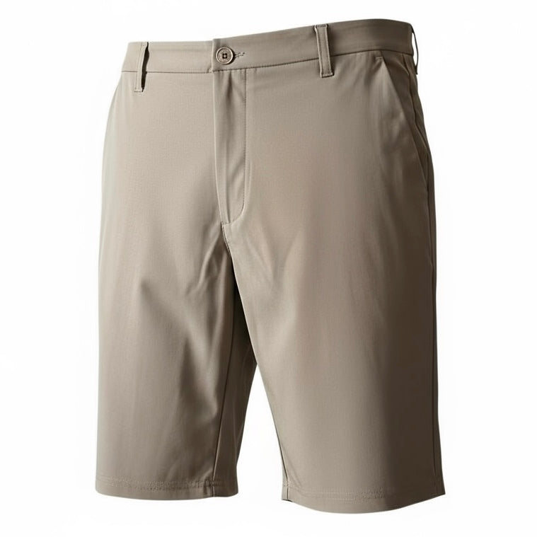 Beige shorts on a white background