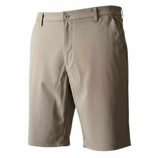 Beige shorts on a white background