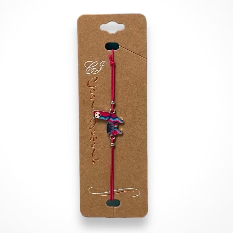 NEW! Pink Stretch Band Llama Charm Bracelet