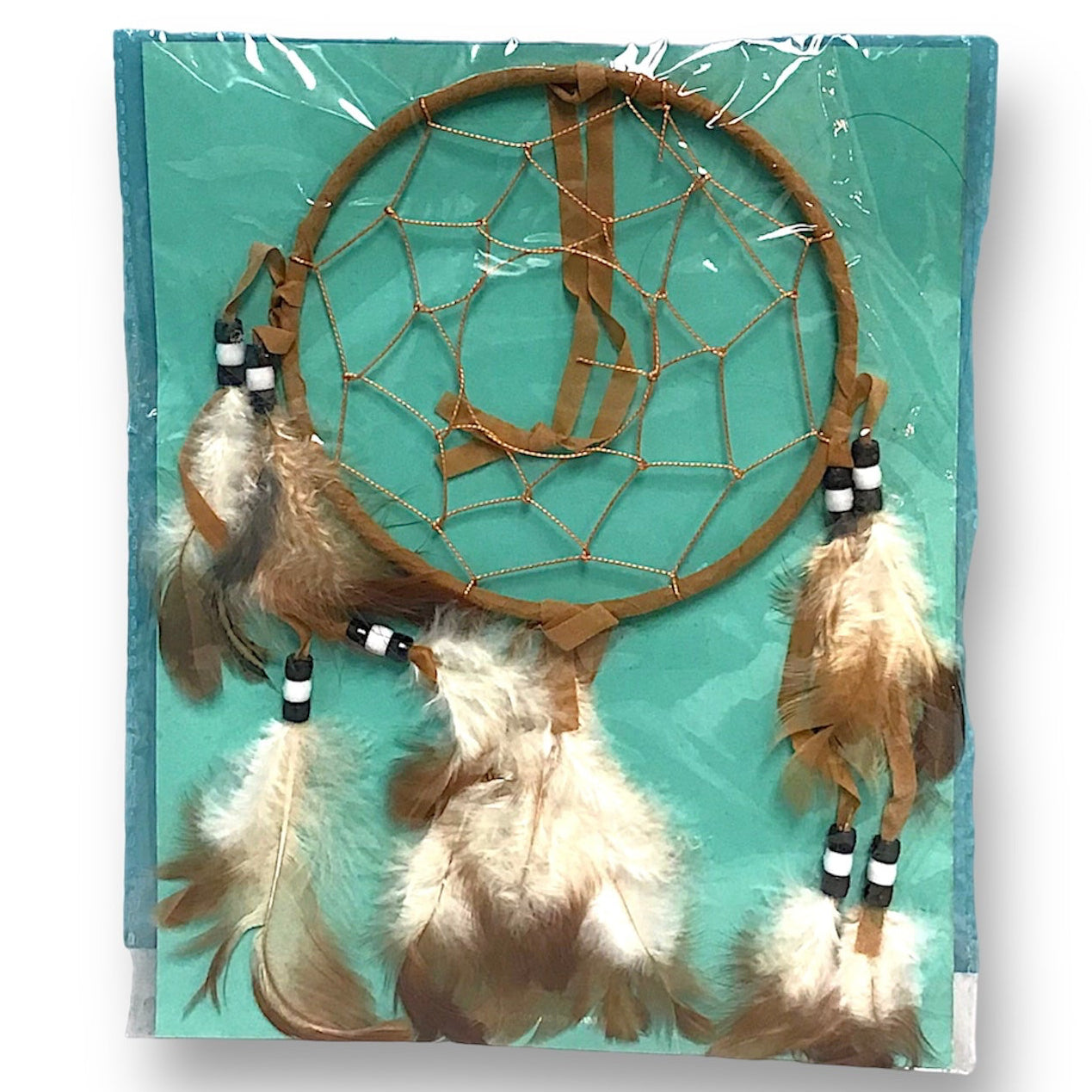 NEW In Package Authentic Style 4” Legend Dreamcatcher with Feathers and Beads