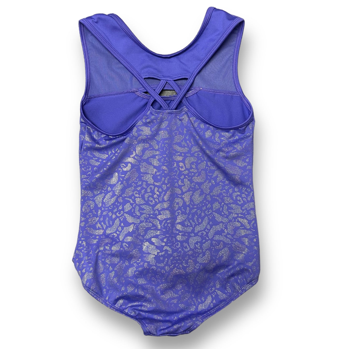 Youth Girl Size 10/12 Purple Shimmer Racerback Gymnastics Dance Leotard