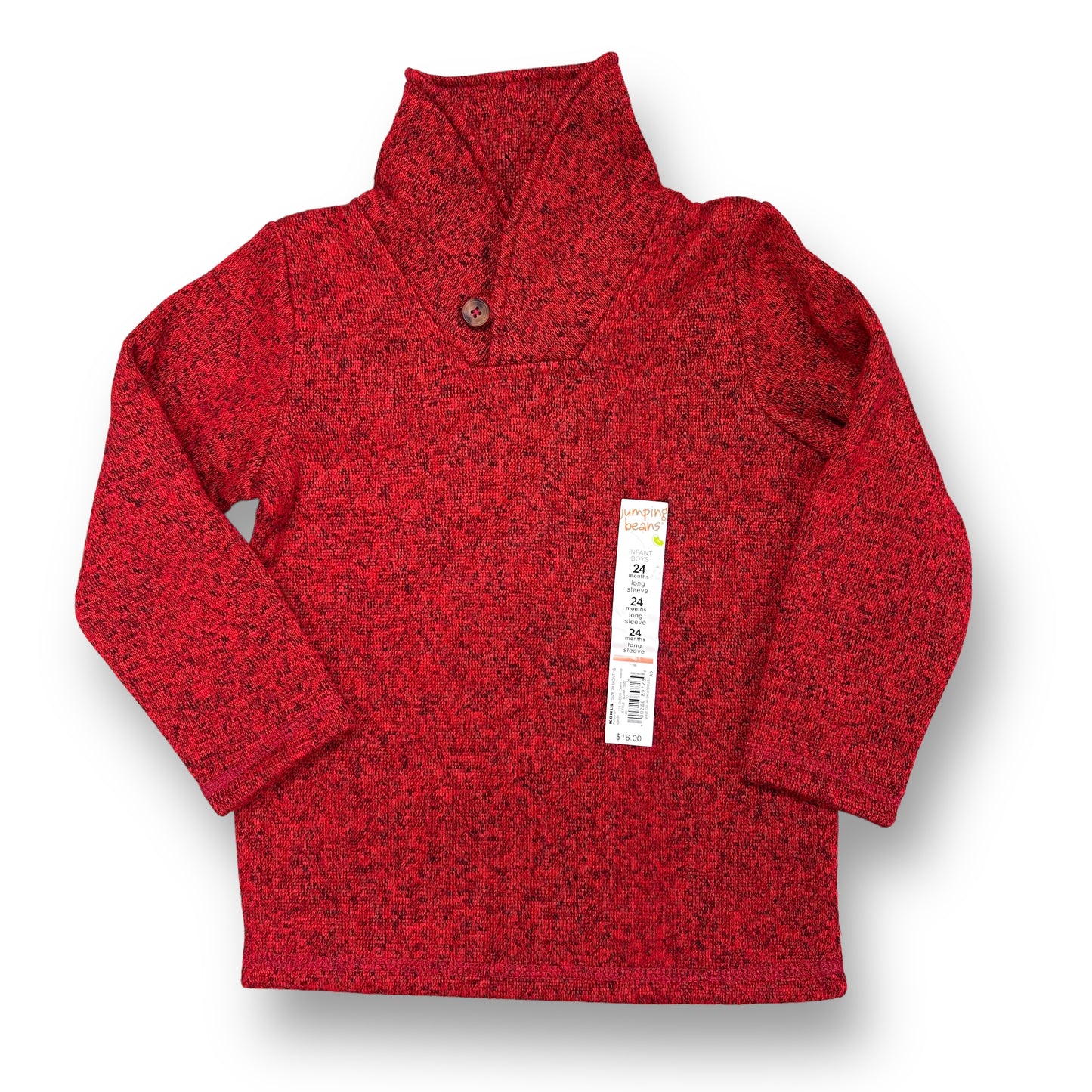 NEW! Jumping Beans Boys Size 24 Months Knit Pullover Red Sweater