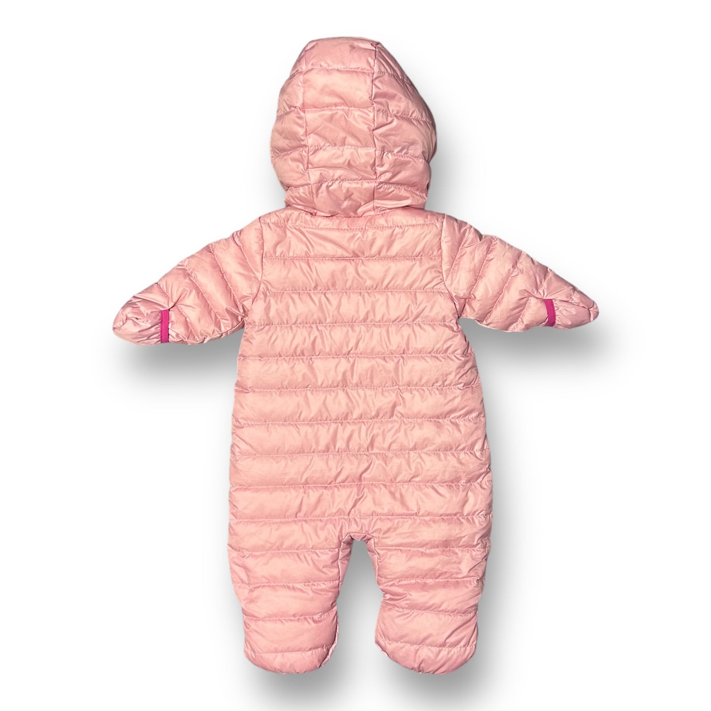 Eddie Bauer Baby Girl Snowsuit Size 0-3 Months Pink Bunting with Mittens