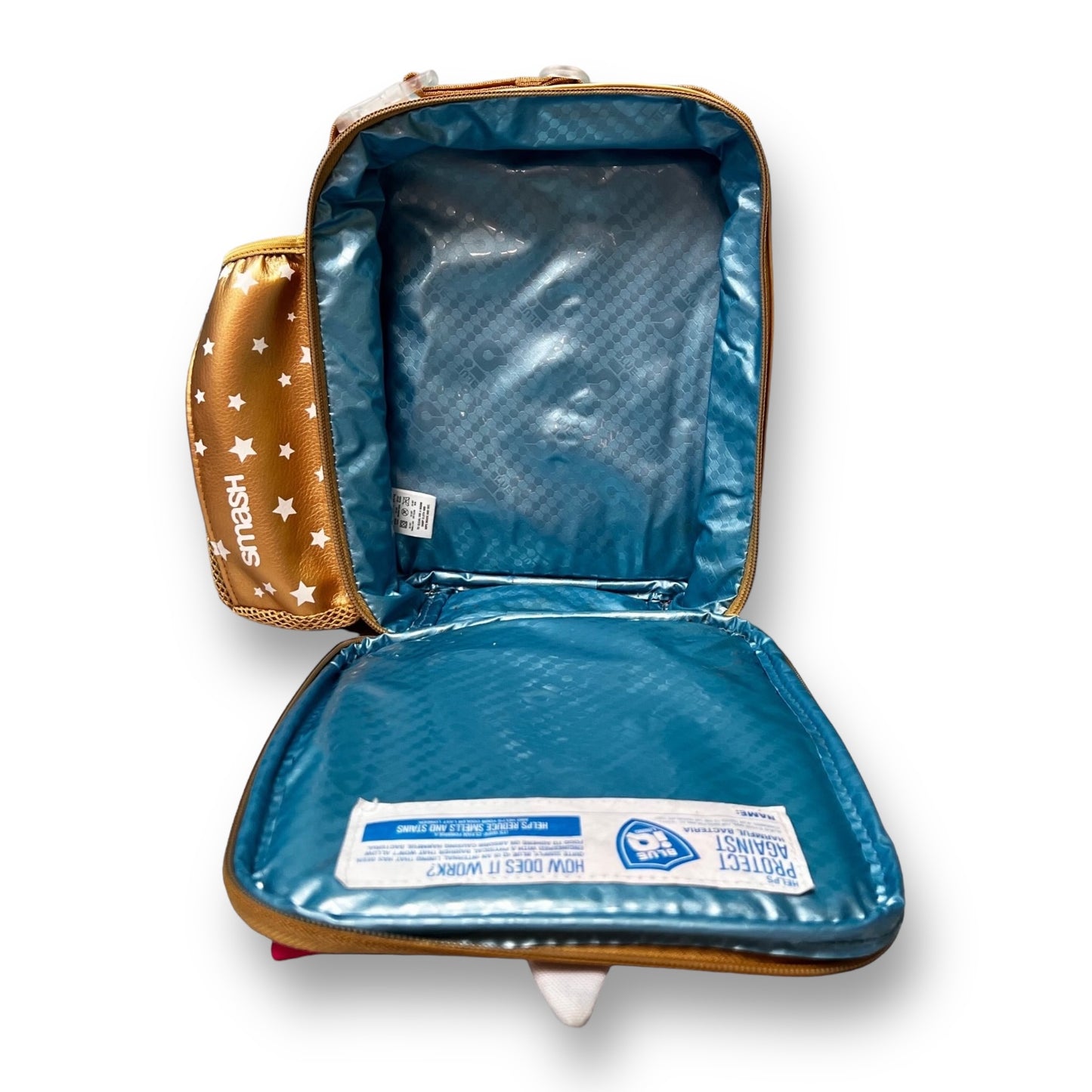 Unicorn Lunchbox Googly Eyes Zippered Insulated Bag with Water Bottle Pouch