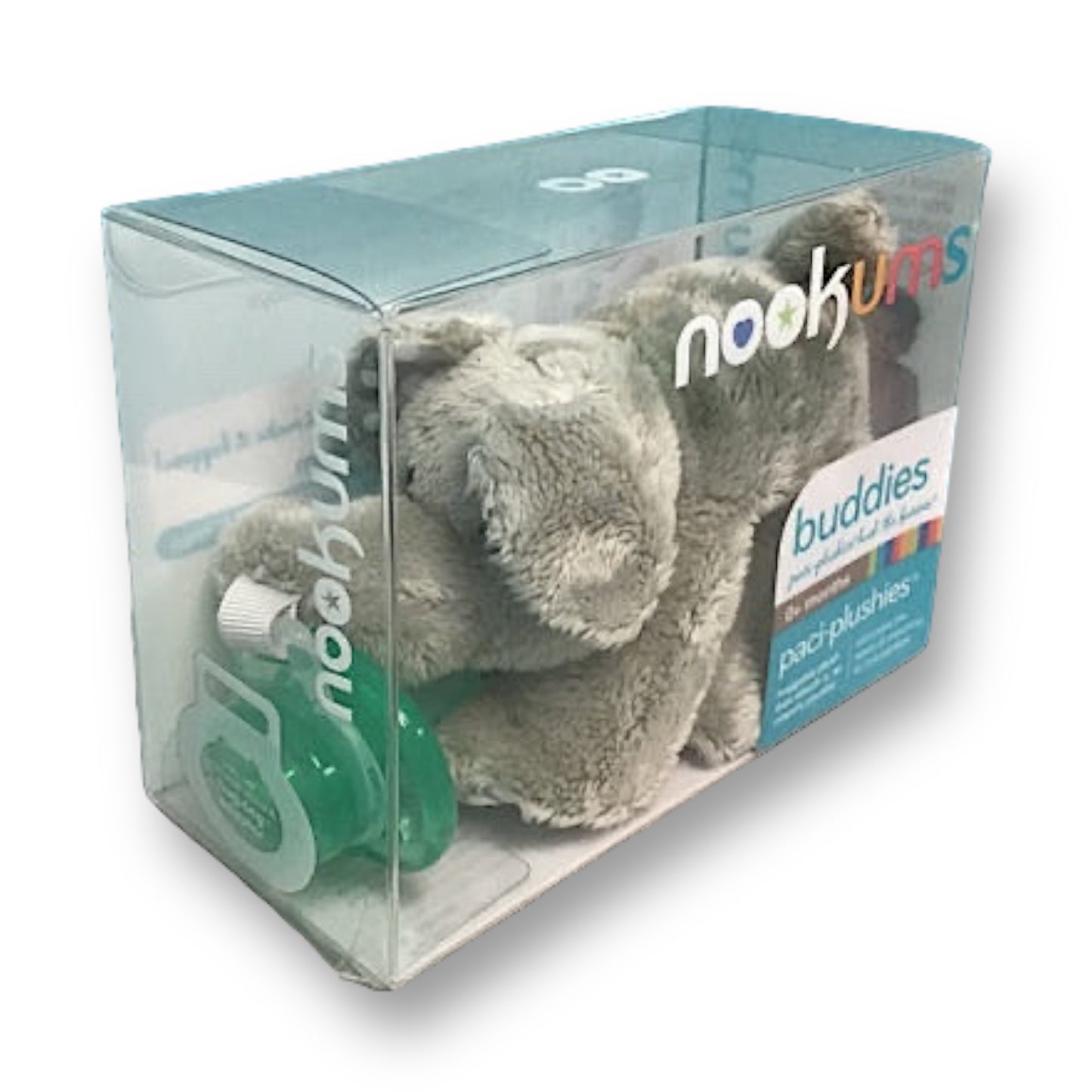 NEW! Set of 4 Nookums Paci-Plushies Buddies Plush Pacifier Clips Collection