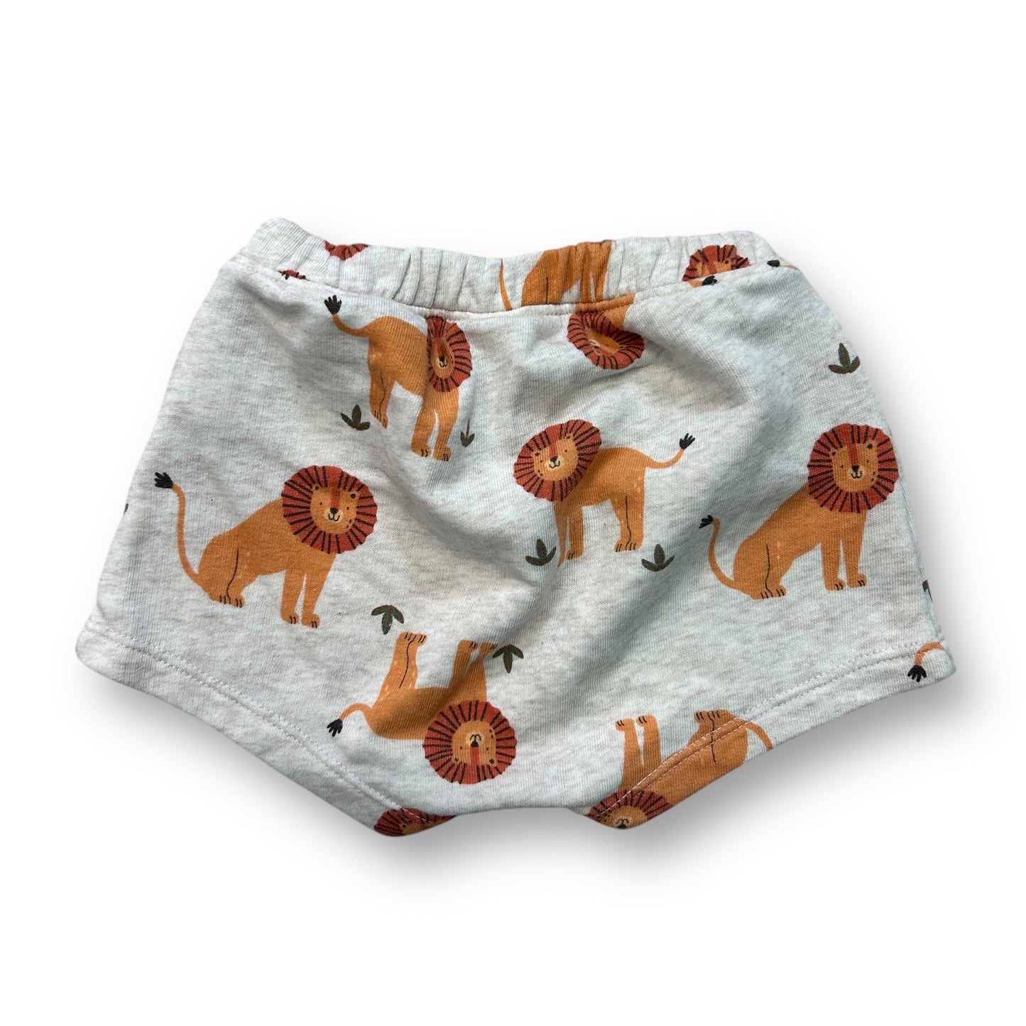 Old Navy Boys Size 12-18 Months Safari Lion Print Pull-On Cotton Shorts