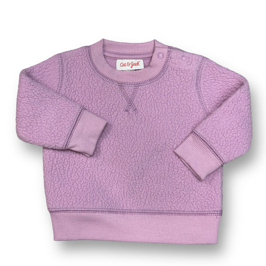 Baby Girl Cat & Jack Size 0-3 Months Purple Sherpa Pullover Sweatshirt
