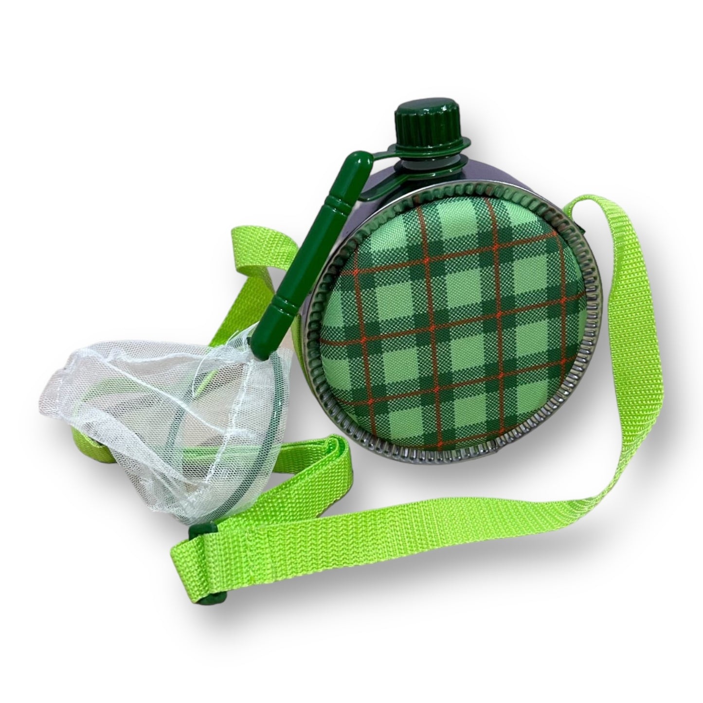 Green Canteen & Bug Catcher Net Outdoor Pretend Play Set