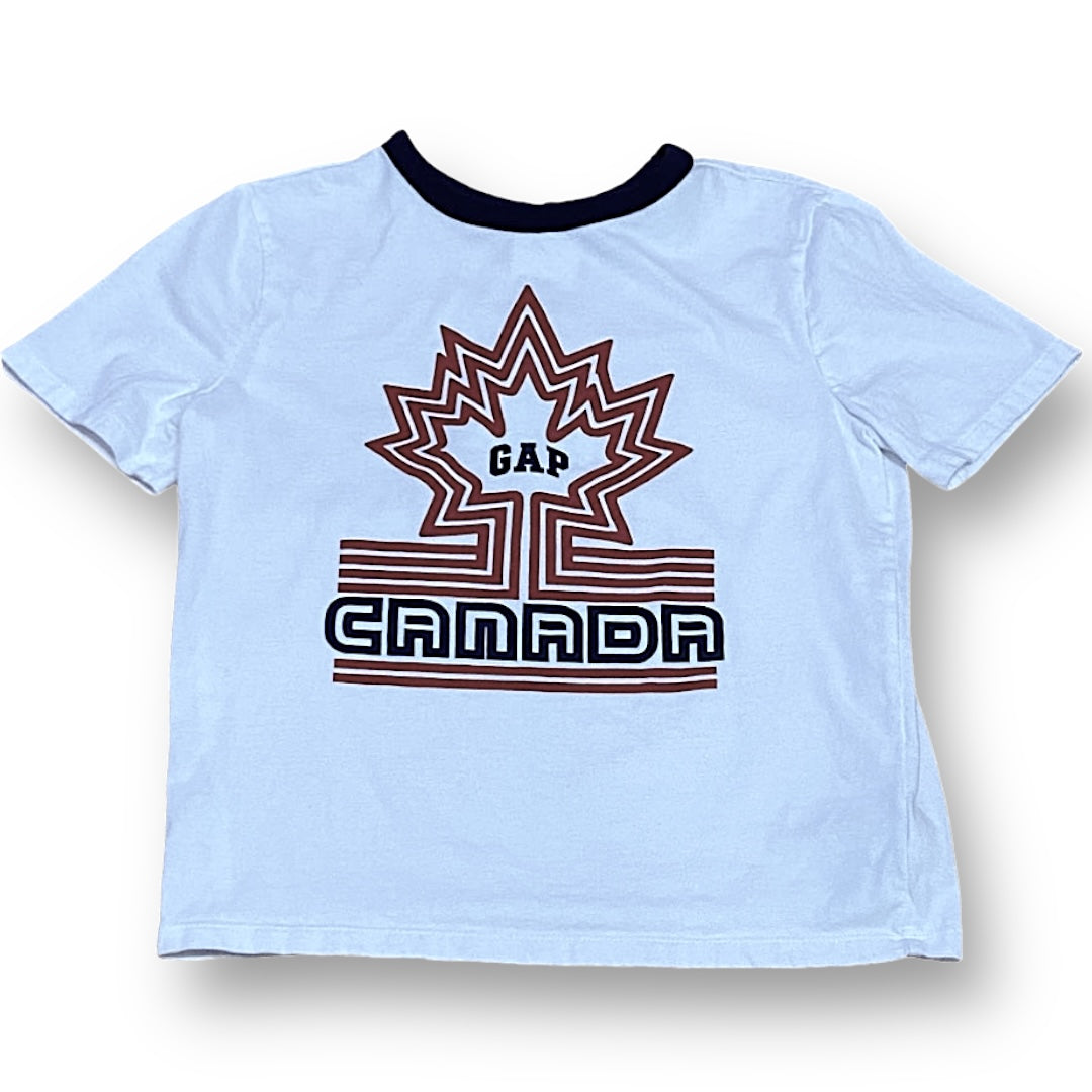 Boys Size 8 Tee Gap Kids Short Sleeve White Canada Short Sleeve Shirt
