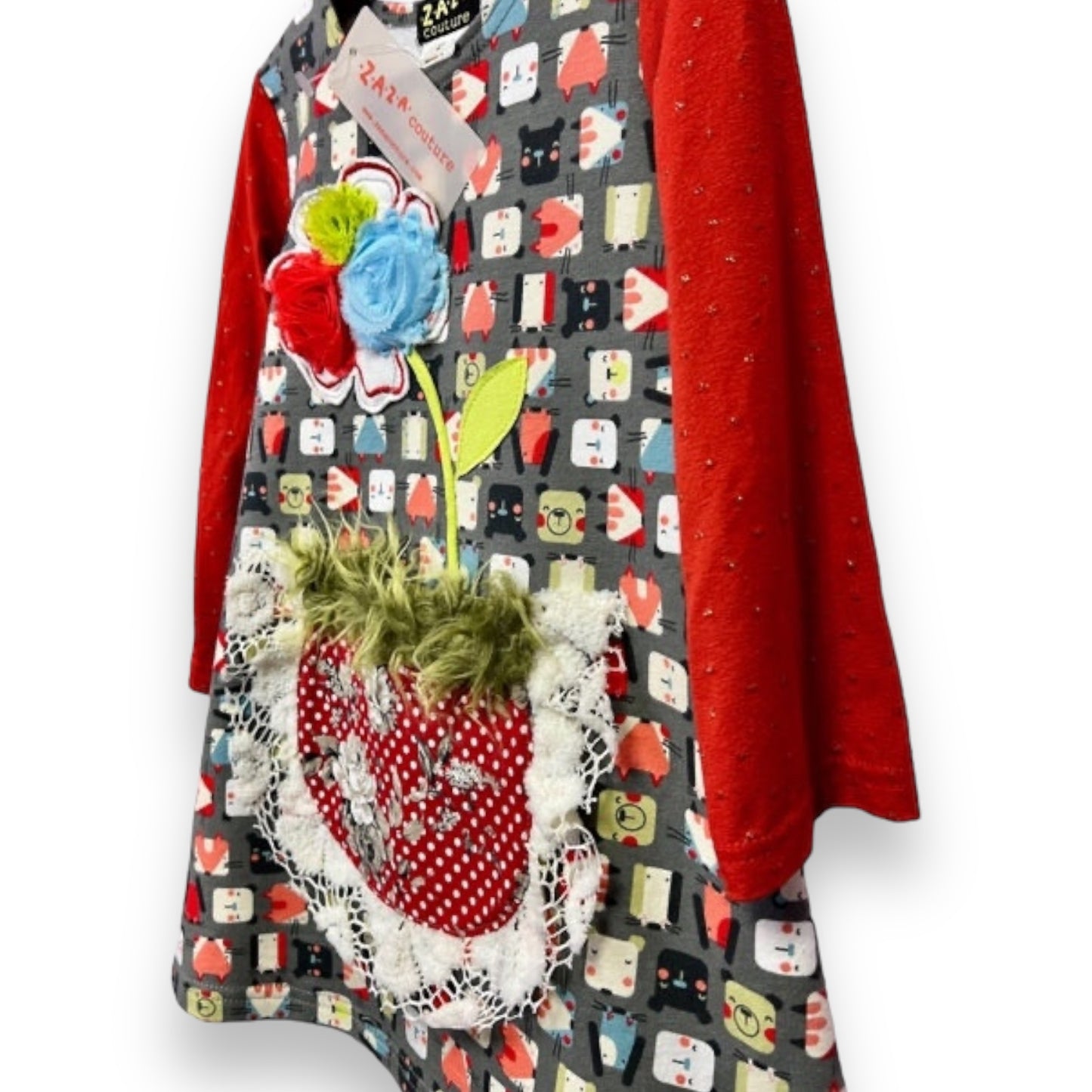 NEW! Zaza Couture Girls Size 4T Embellished Long Sleeve Boutique Dress