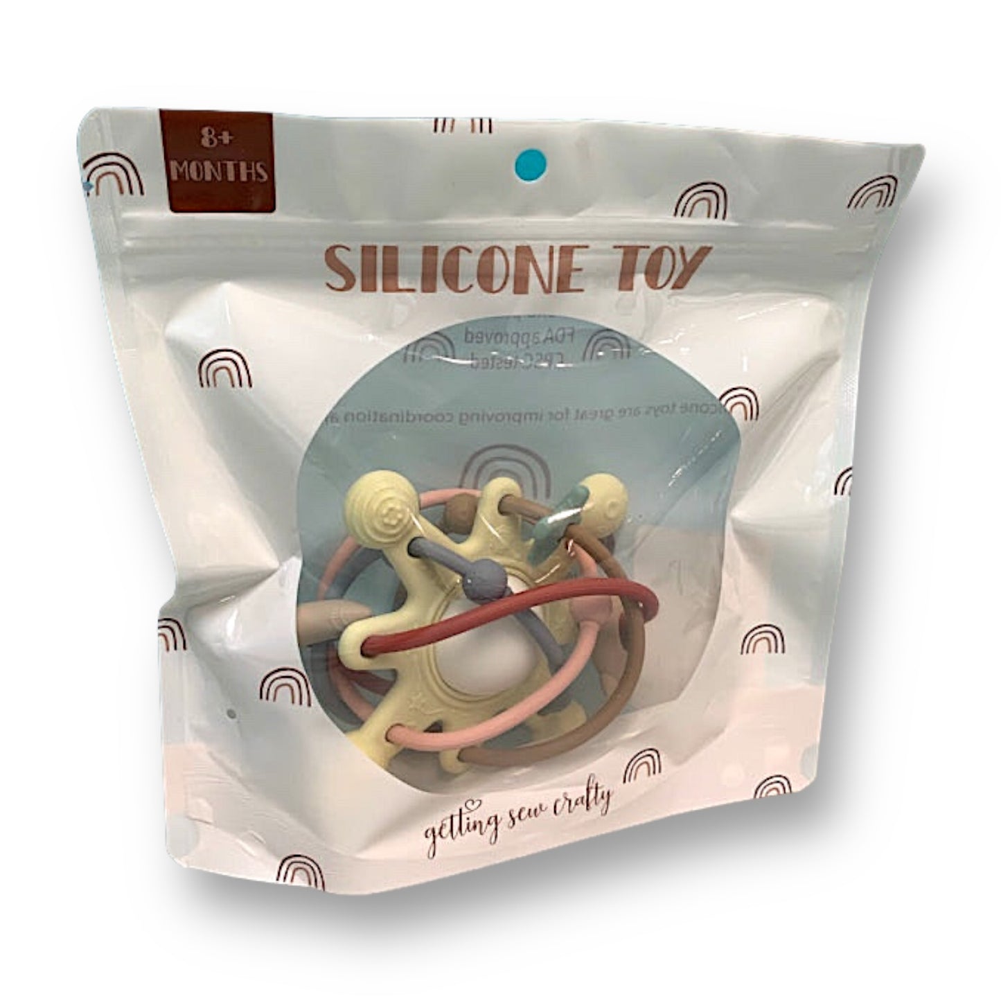 NEW! Silicone Teether and Rattle BPA Free Sensory Baby Toy