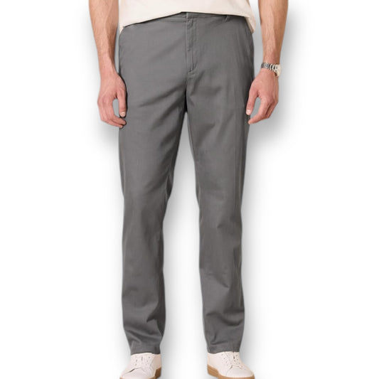 NEW! Men's 32x32 Slim Fit Chino Pant Gray Wrinkle Resistant Casual Dress