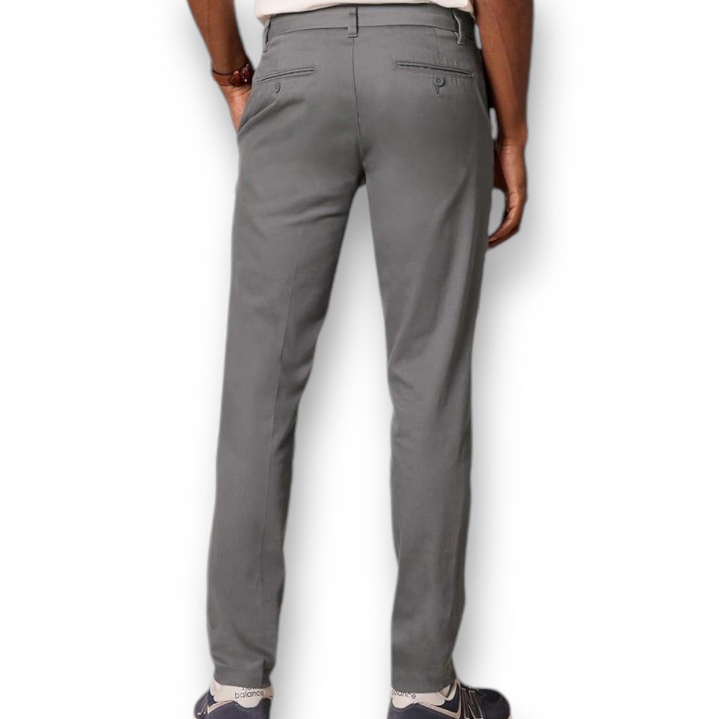 NEW! Men's 32x32 Slim Fit Chino Pant Gray Wrinkle Resistant Casual Dress
