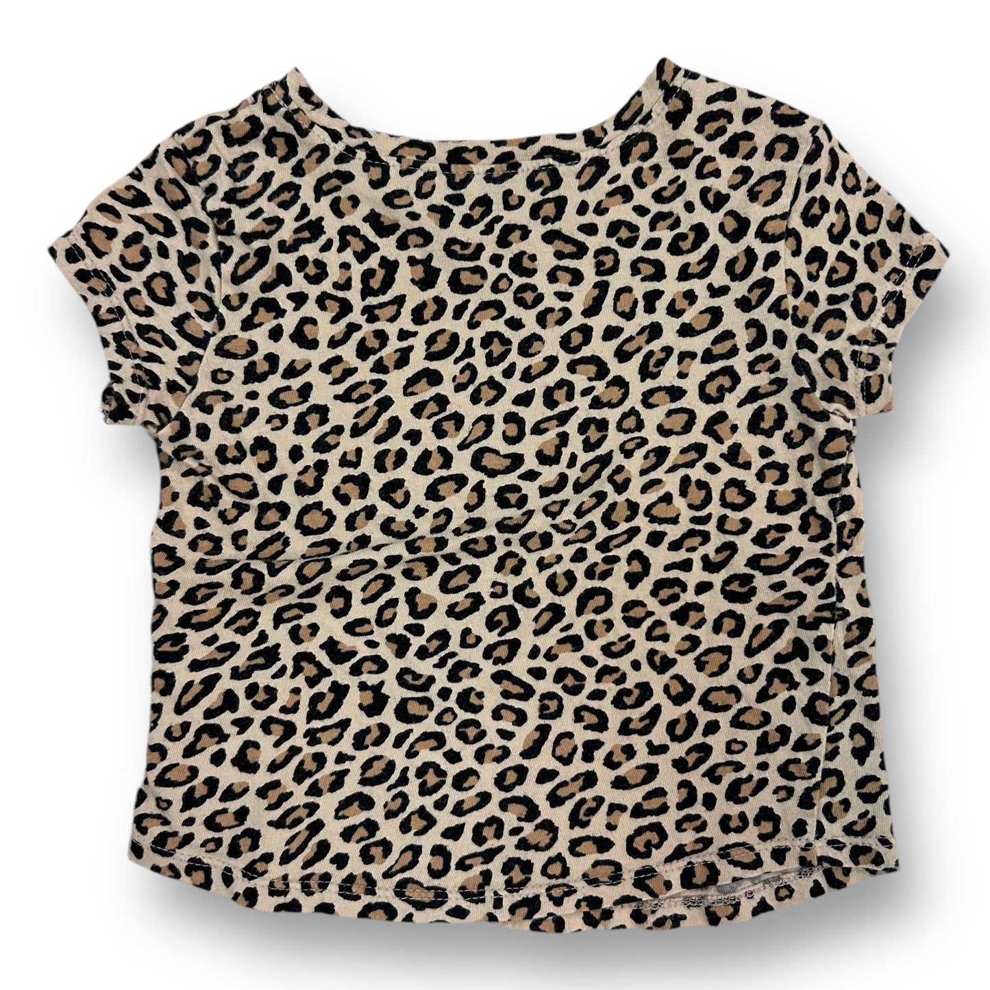 Old Navy Kids Size 2T Girls Cheetah Print Short Sleeve Cotton Shirt