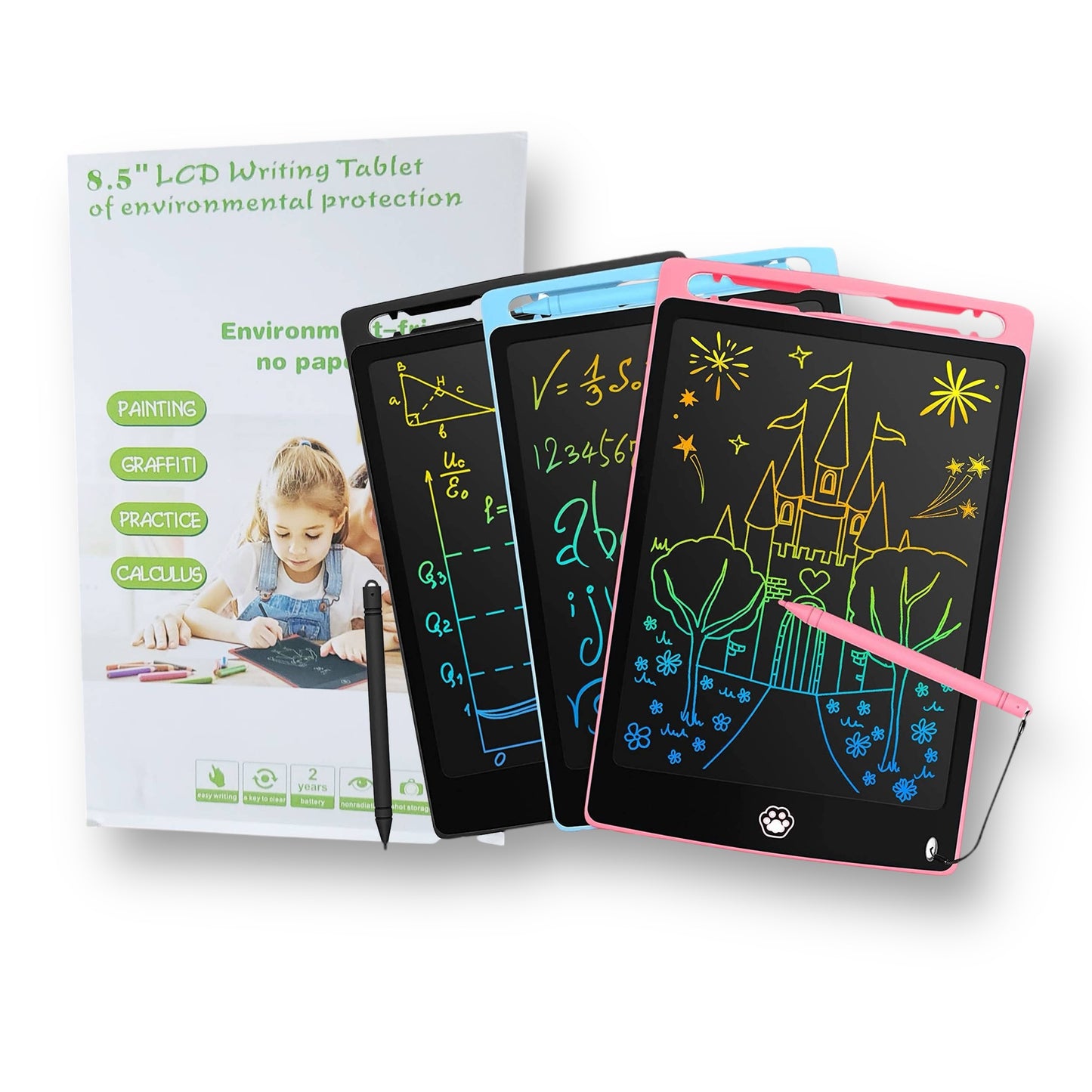 NEW! Magic Writing Kids LED Toy Drawing Tablet with Smart Pen, Blue