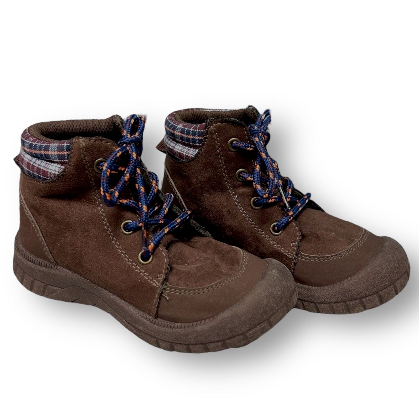 OshKosh Boys Shoes Size 10 Kids Brown Suede Boots with Reinforced Toe