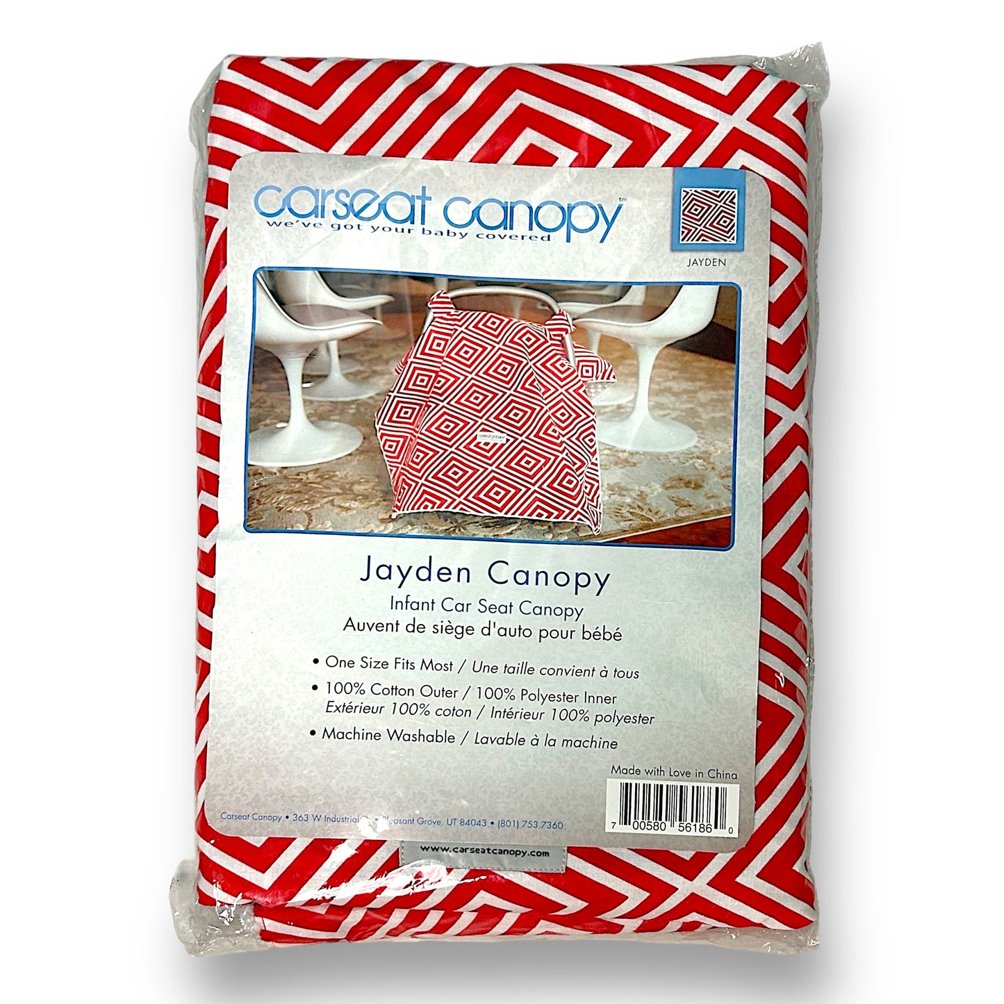 NEW! Canopy Couture Infant Car Seat Cover Red Jayden Baby Canopy