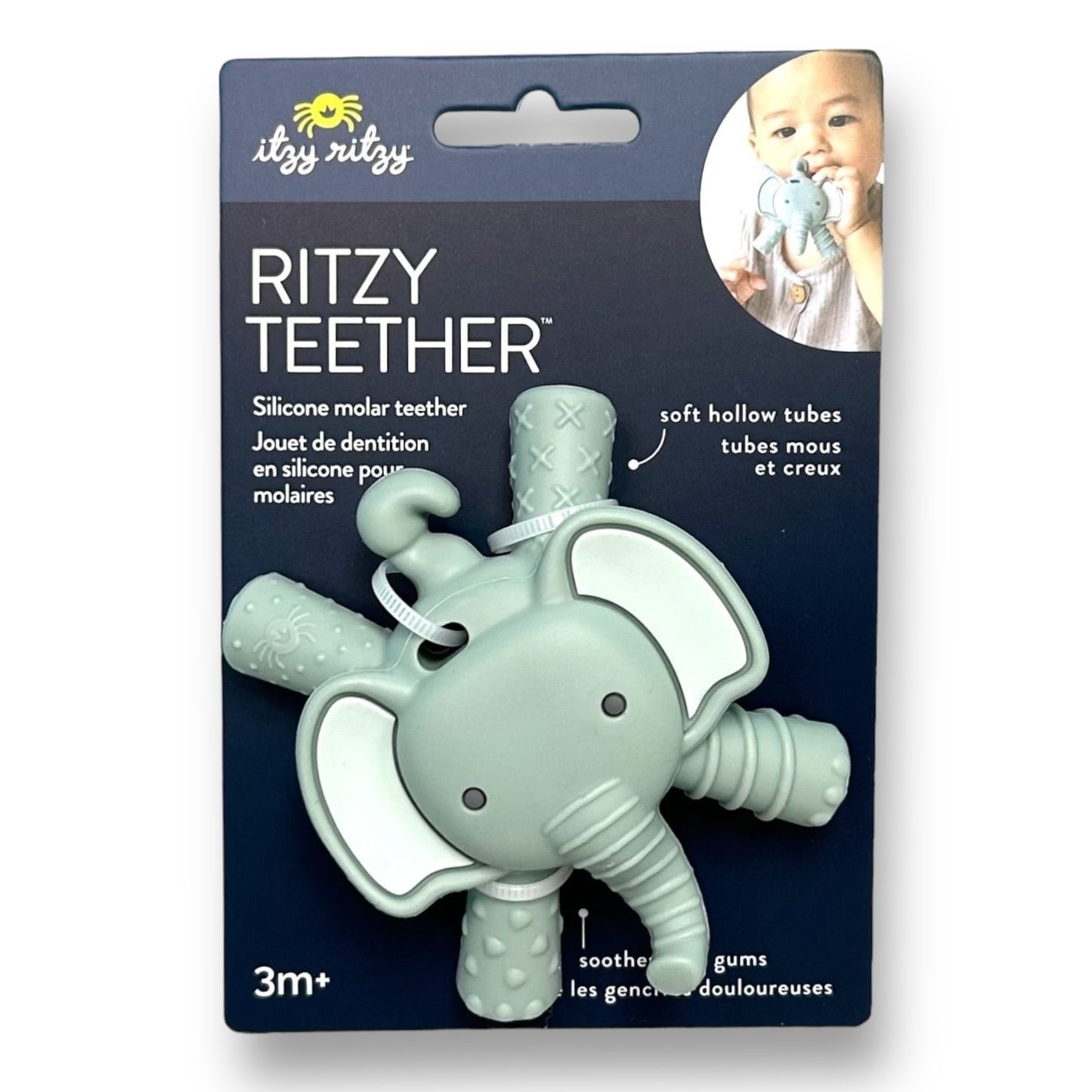 NEW! Itzy Ritzy Emmerson the Elephant Silicone BPA Free Baby Teether 3m+