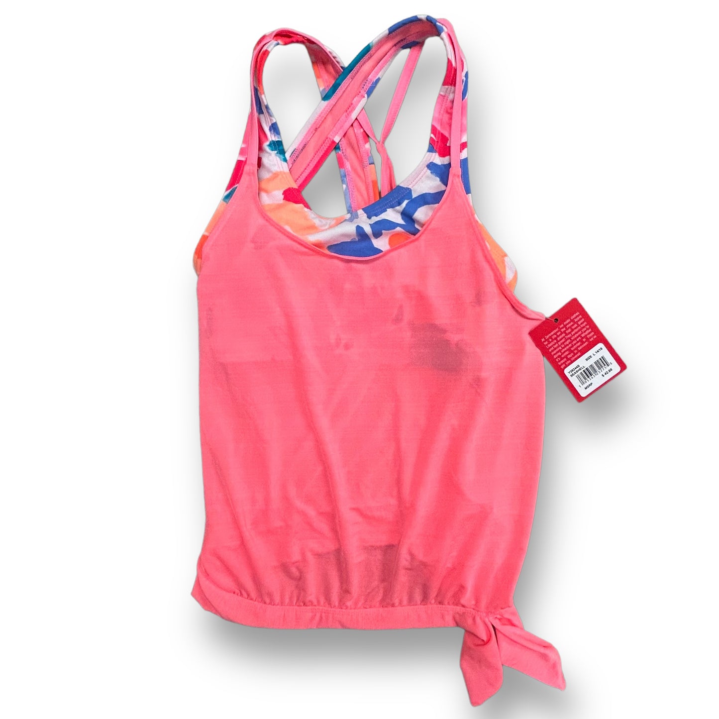 NEW! Zero Xposur Youth Girl Size 14/16 Pink Athletic Layered Tank
