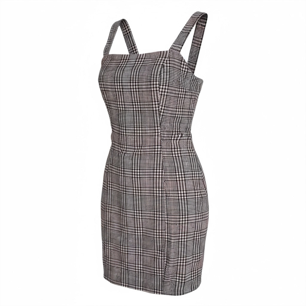 American Eagle XS Dress Zipper Back Sleeveless Plaid Jumper